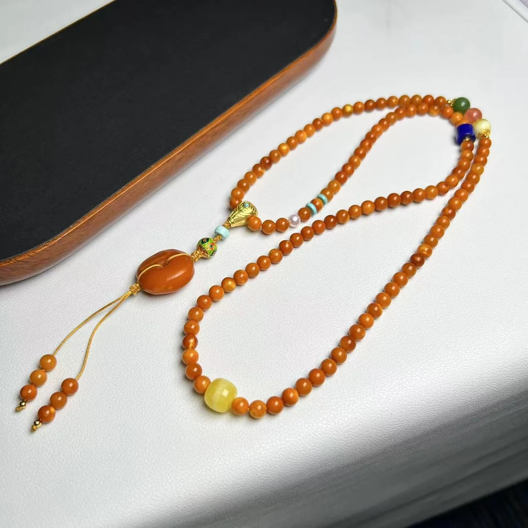 【子选好物】19 ZC6410-S925银蜜蜡DIY项链-多样性发其一-20×9mm