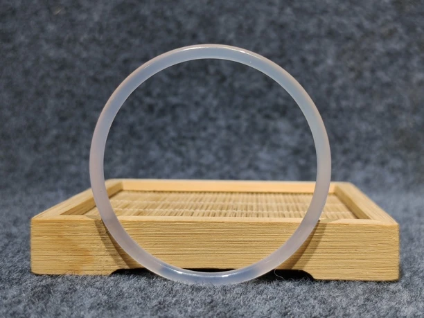 玛瑙叠戴手镯白月光玛瑙玉髓手镯白月光手串珠