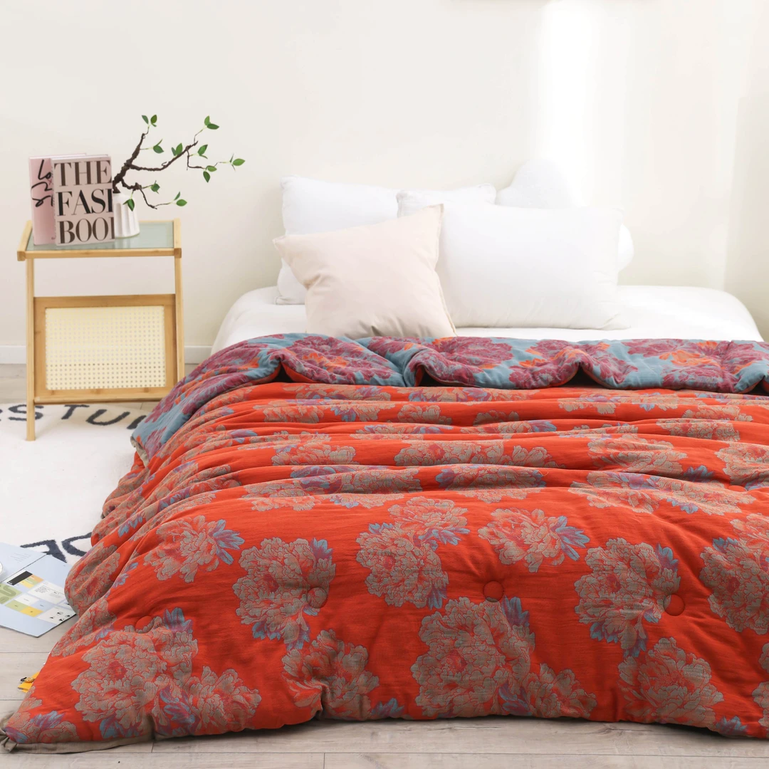 XDONGY（冬云家纺）200*230双层纱 蚕蛹蛋白肽 花开前夕 夏被