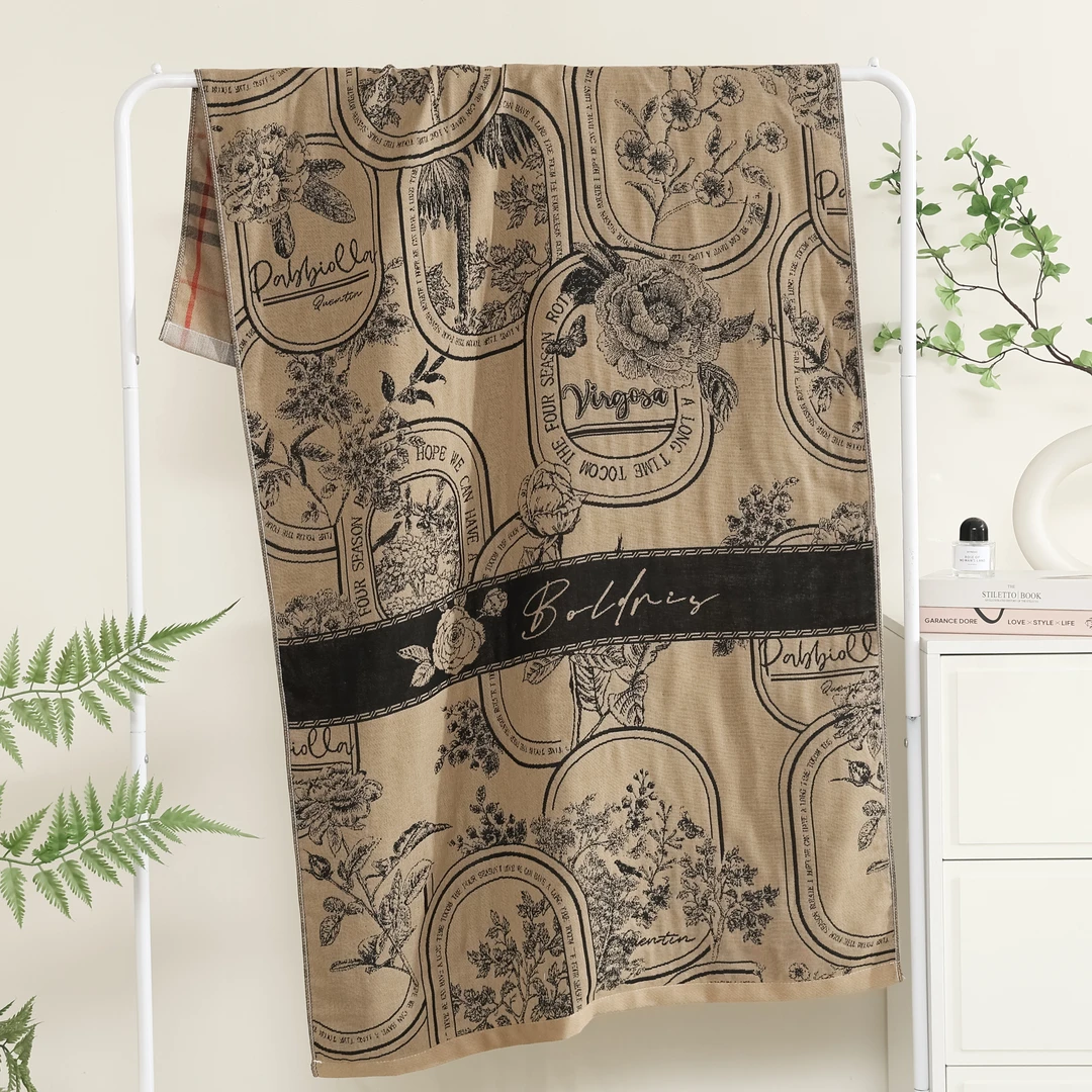 XDONGY（冬云家纺）80*160全彩棉普拉庄园咖色成人家用大浴巾