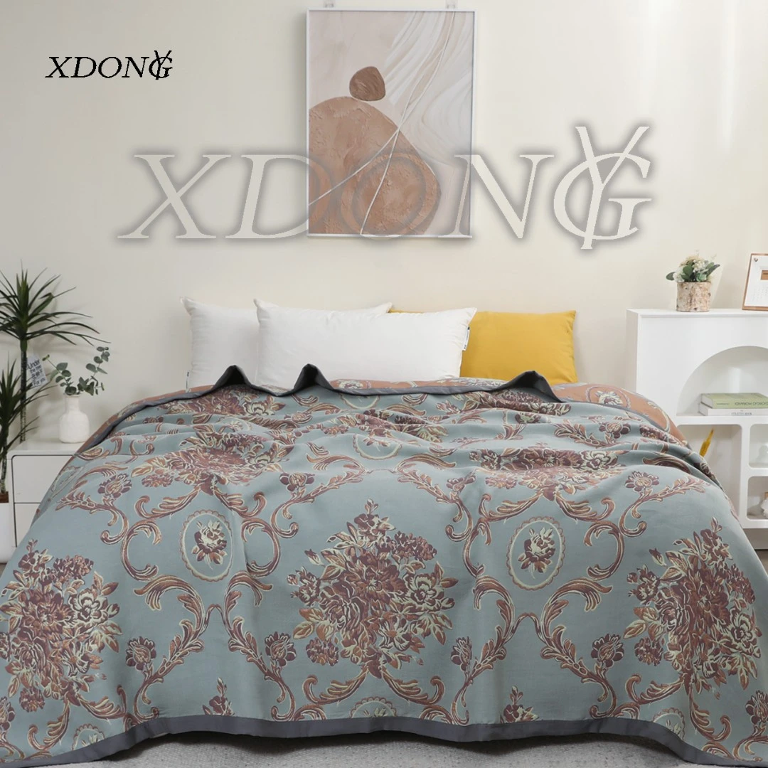 XDONGY（冬云家纺）230*250高奢银离子挪威花纹 四季毯床盖