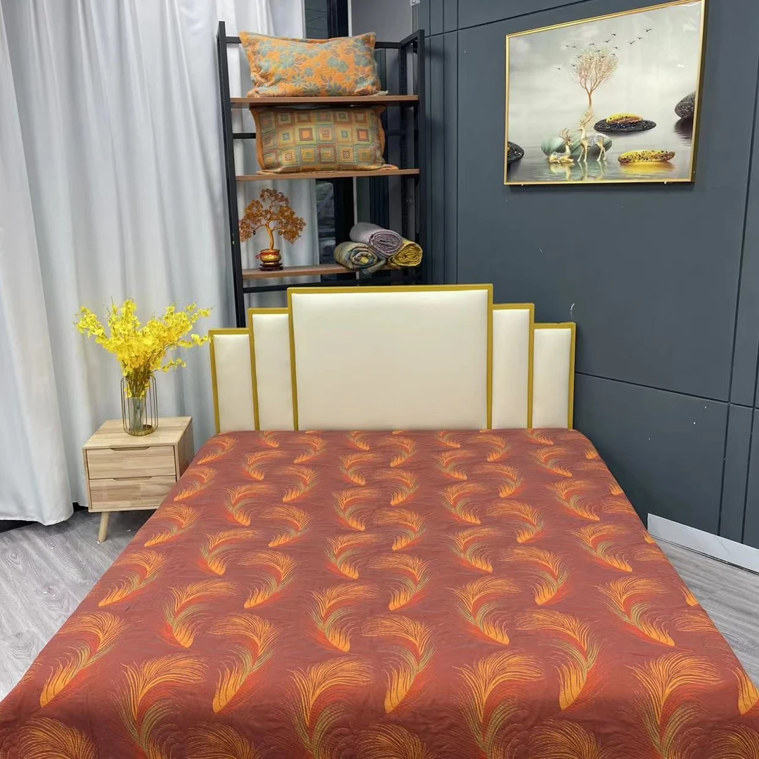 XDONGY（冬云家纺）200*230羊 毛热感亲肤毯 {千羽集} 橘色双人床盖