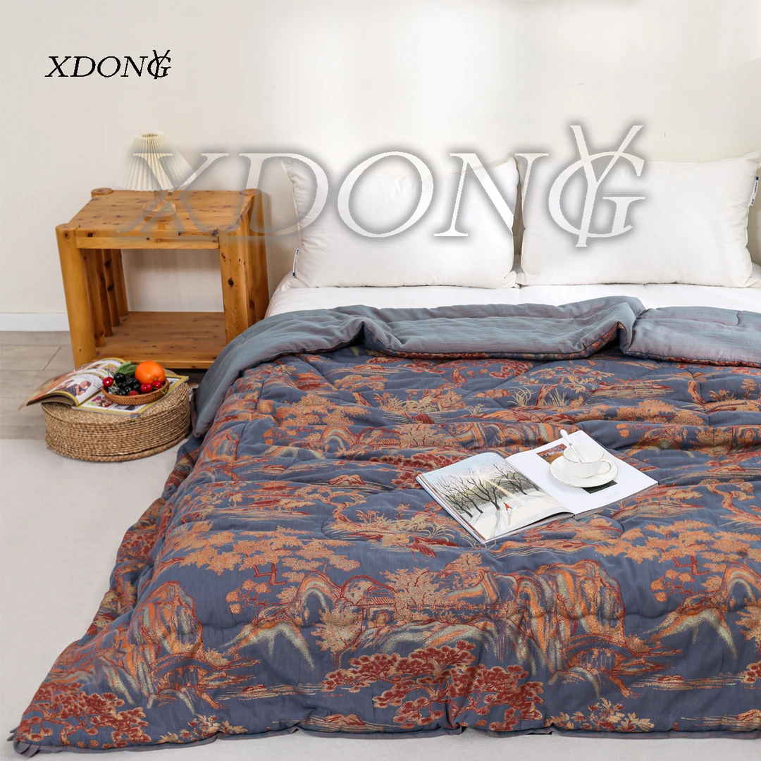 XDONGY（冬云家纺）顶 奢200*230 慕青山蓝色 金离子恒温被