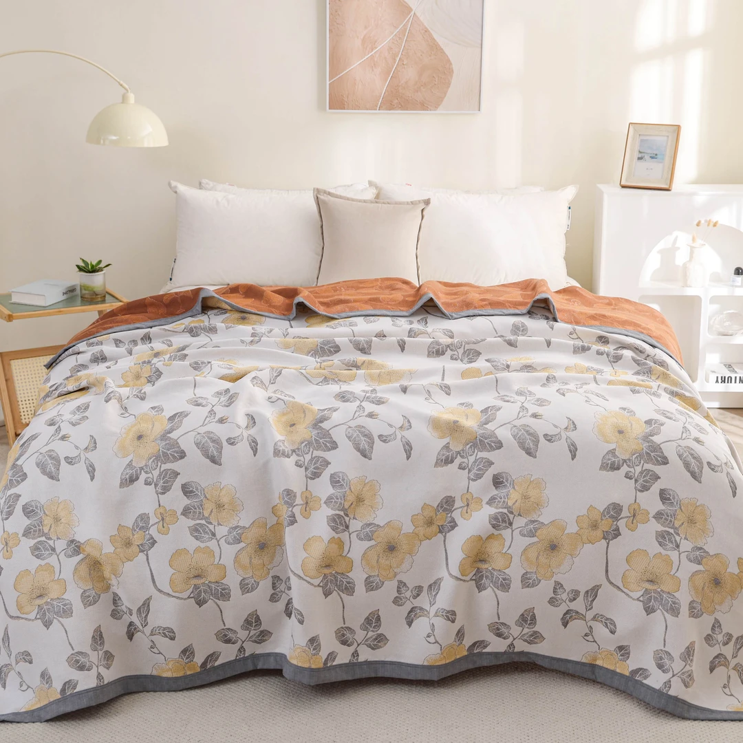 XDONGY(冬云家纺)230*250 高端羊 绒蚕丝蛋白 落叶归根 蓄热毯