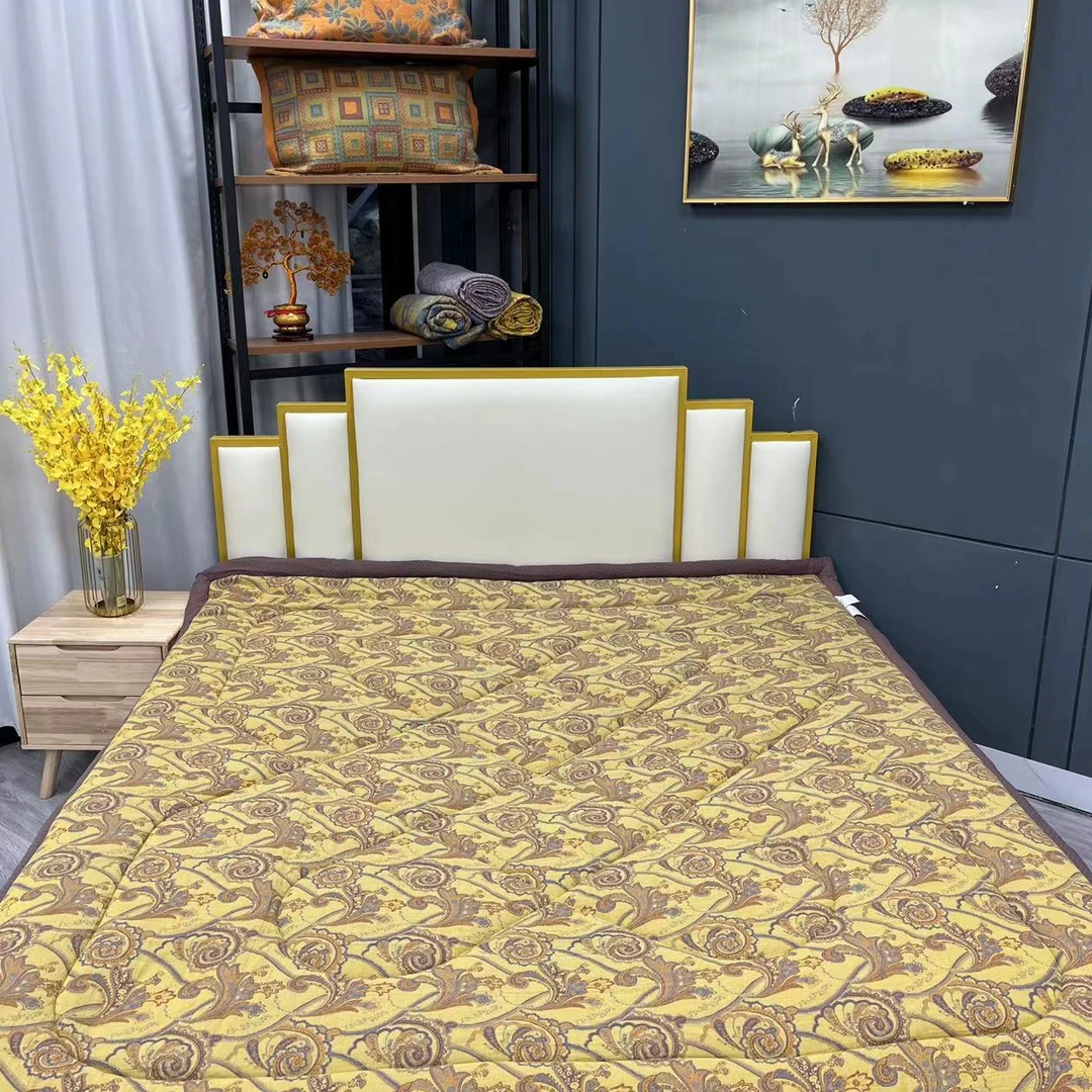 XDONGY（冬云家纺）150*200四季通用高端双层纱大豆被知秋 黄色