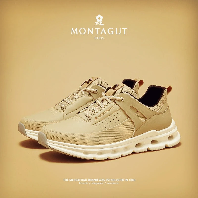 梦特娇休闲老爹鞋子男款2025年新款潮鞋网面透气轻奢款跑步鞋男士