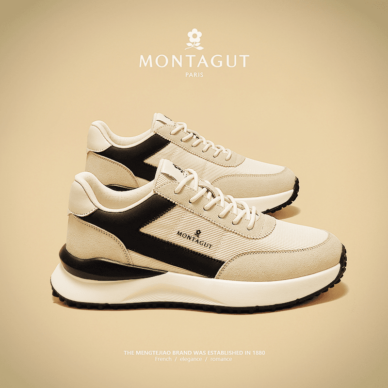 梦特娇老爹鞋男鞋春季2024新款潮牌百搭跑步休闲潮鞋子男厚底板鞋