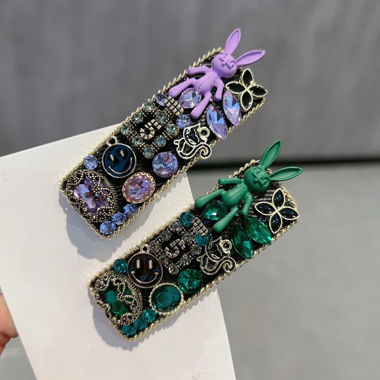 韩版重工满钻高级感发夹