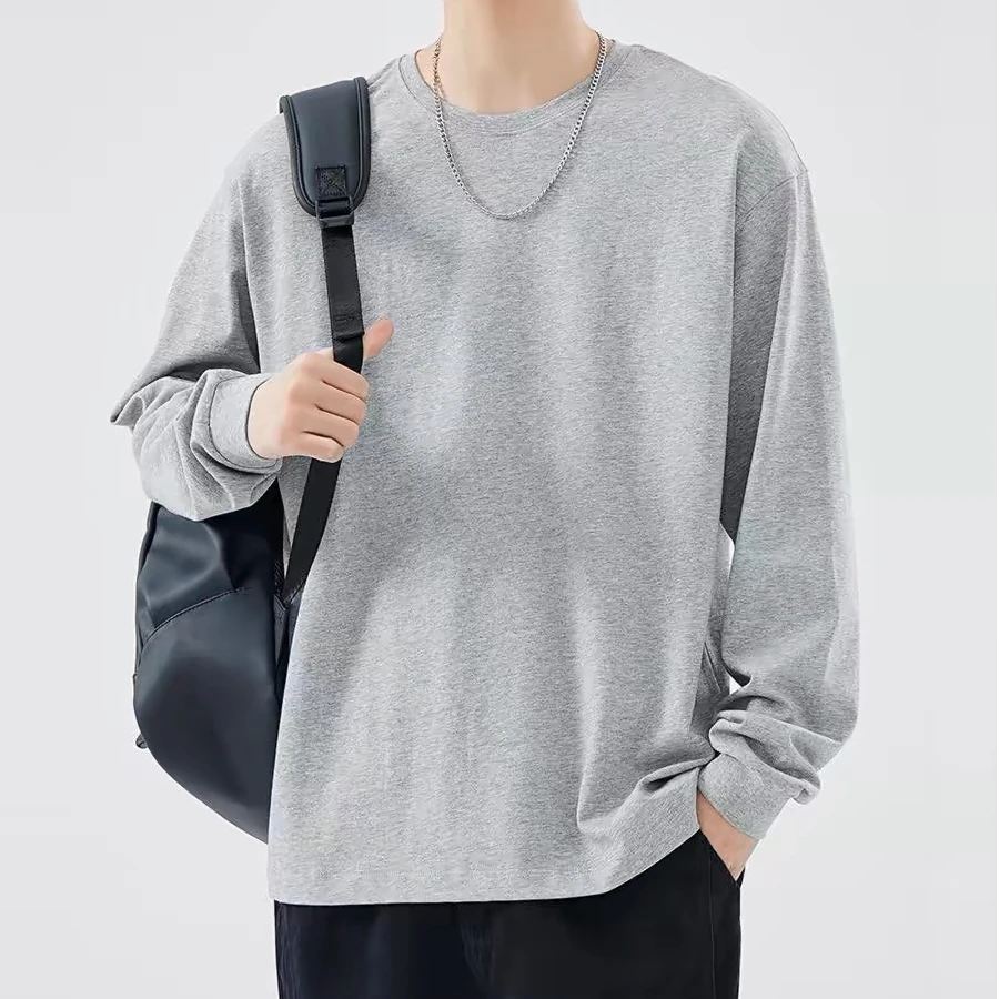 2024冬季新款休闲卫衣打底男士纯色百搭款