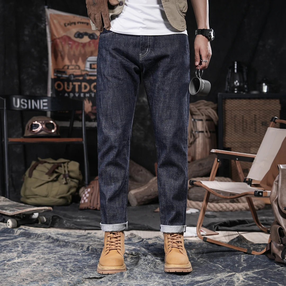 深色男士牛仔裤春秋薄款秋冬大码宽松百搭修身韩版春秋薄款秋冬ol