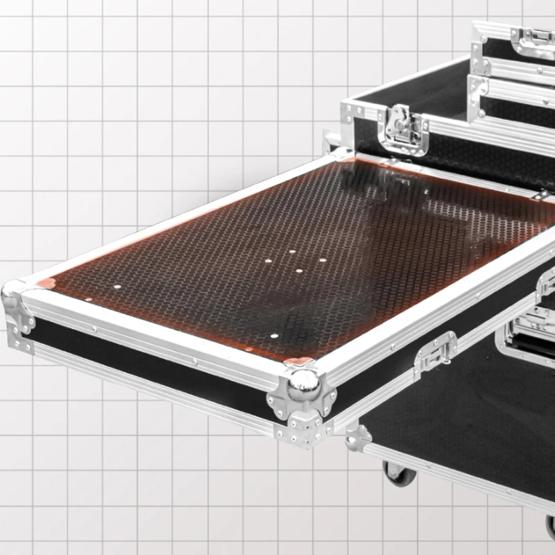 双层防震调音台航空箱机柜功放音响机柜演出KTV设备机箱柜1216U
