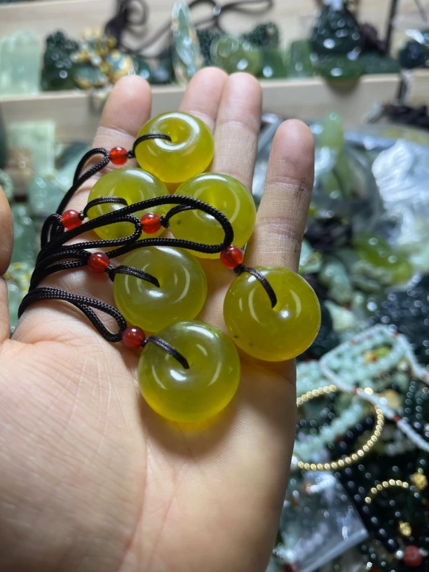 天然玉石金玉平安扣一个大人小孩孕妇长辈谁都可以戴（多样性发货