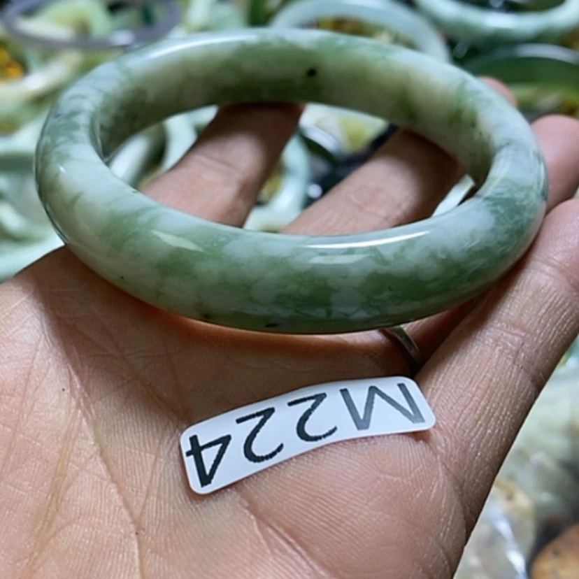 【闪购商品】透闪石-蛇纹石玉手镯未镶嵌59口径