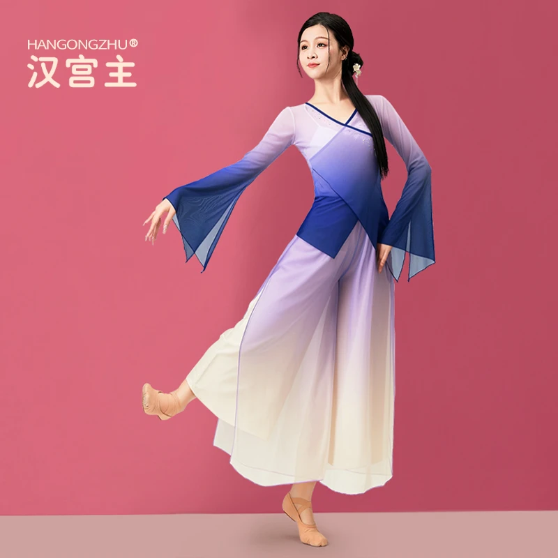 艺考古典舞服仙女风飘逸纱衣成人中国舞练功服艺考演出舞蹈服套装