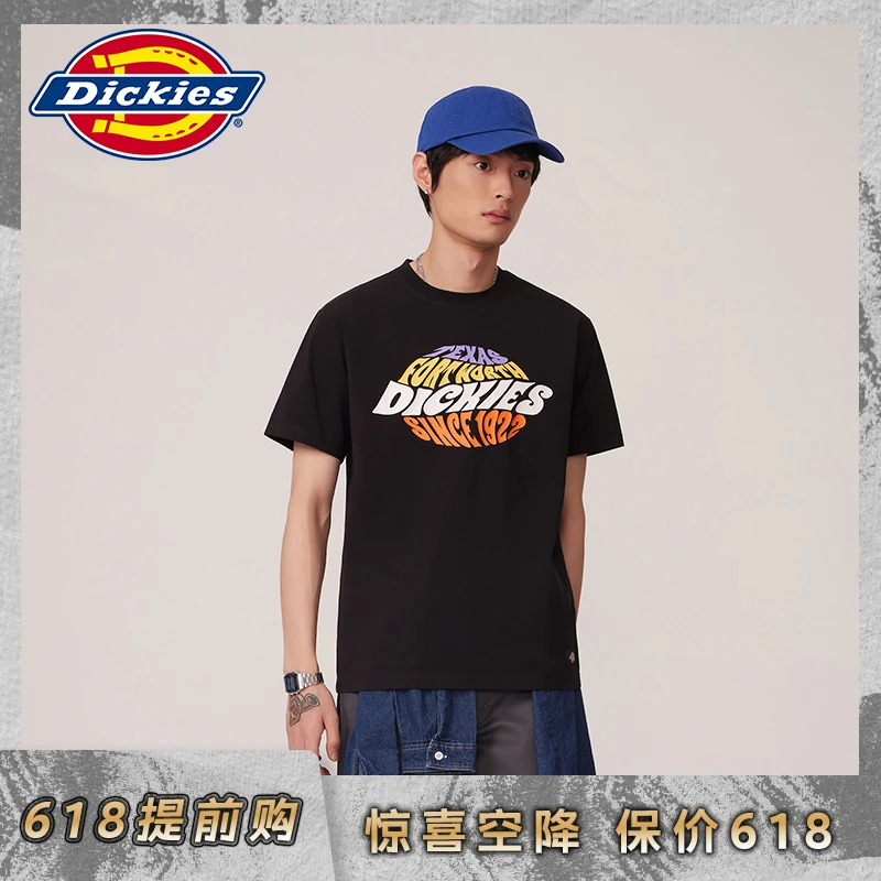 Dickies商场同款情侣工装快干排汗面料短袖圆领印花T恤DK011555