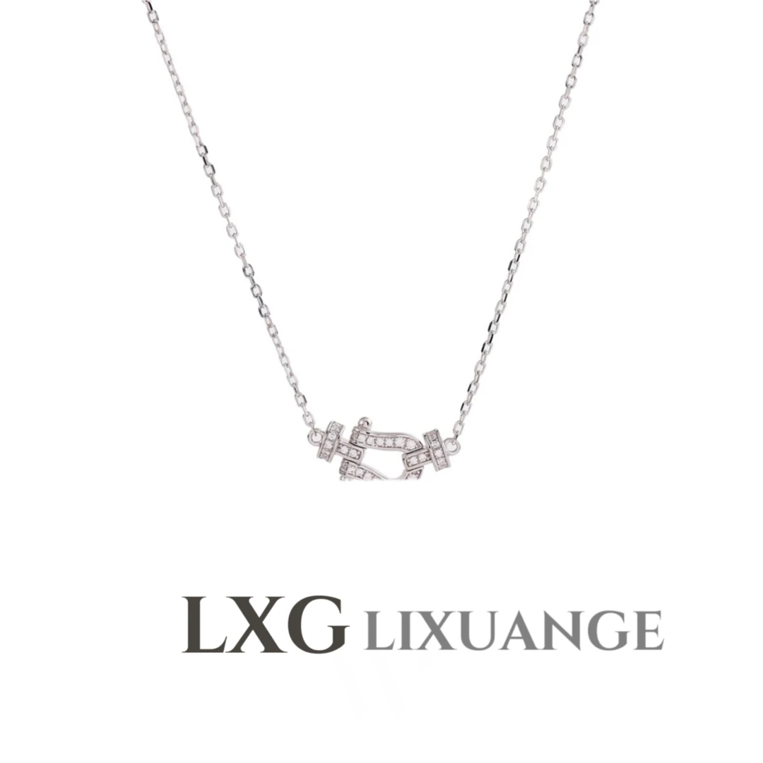 坠链均925银 坠链均925银【mini小马蹄系列】精致简约迷你镶钻项链