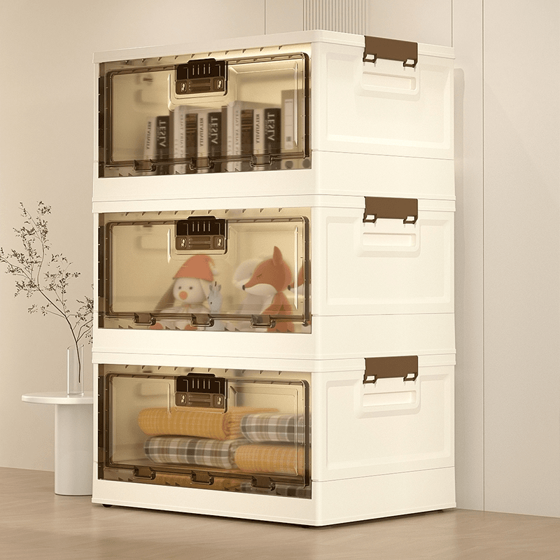 XL一体式透明收纳储物柜家用储物柜免安装大容量客厅居家日收纳箱