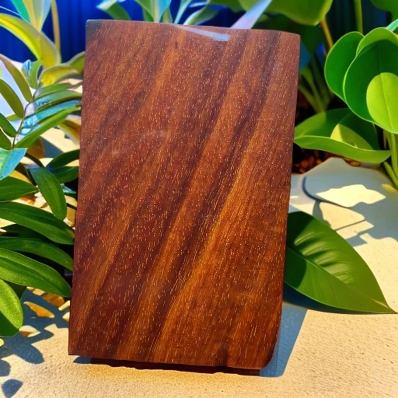 C8 血檀·非洲小叶紫檀 手把件无事牌盘玩摆件方形