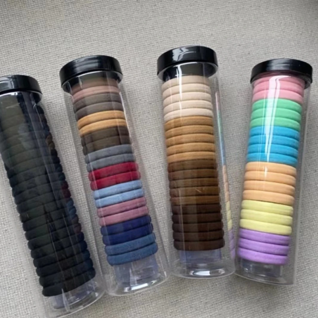 韩版百搭高弹力不伤发简约发圈一桶装包邮到家居家必备