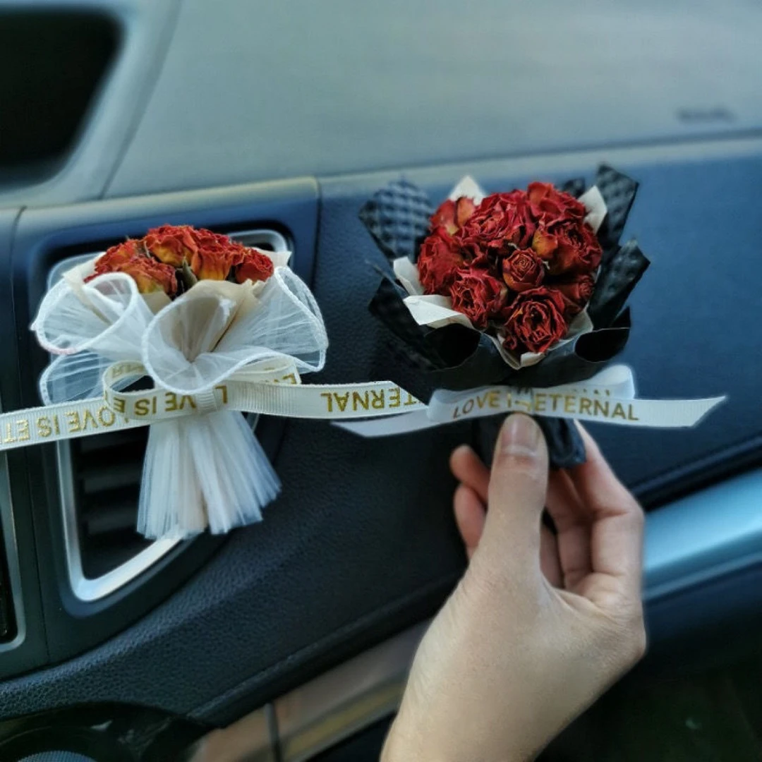 新年见面小花束迷你干鲜花束玫瑰干花香皂花精致装饰礼品永生花