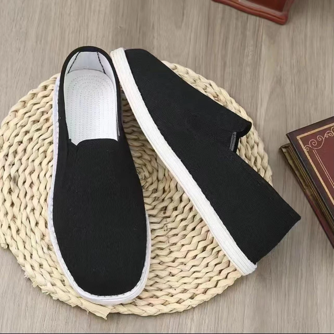 老北京纯手工千层底布鞋男士舒适透气软底轻便夏季黑色传统布鞋