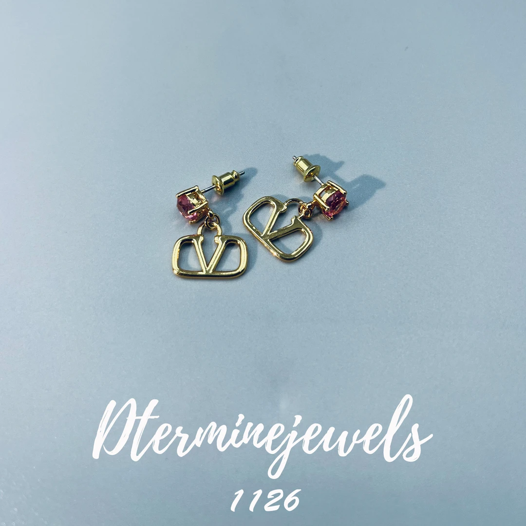 铜合金合成锆石耳饰 小众简约设计师款耳饰-1126