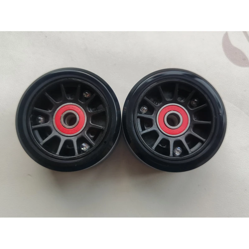 陆冲板轮子滑板轮子6543配件激光轮磨砂面防滑轮一套4个