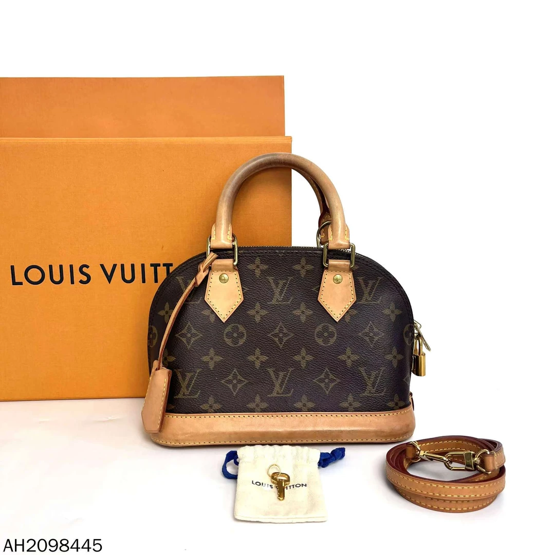 95新 LouisVuitton/路易威登 alma bb老花贝壳bb斜挎包/AH2098445