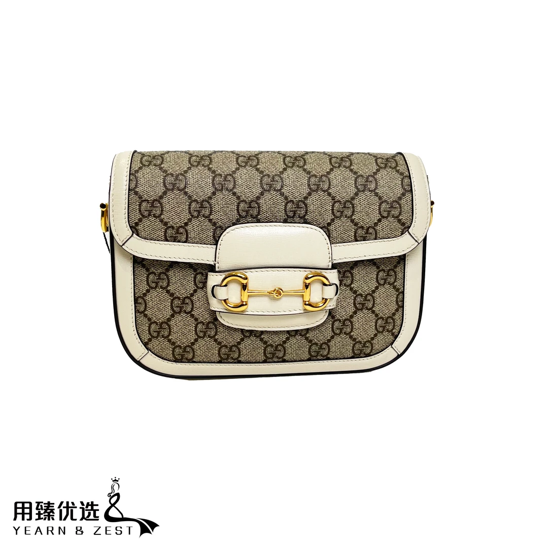 99新 GUCCI/古驰 1955小号 老花 拼白 经典 印花/CQYZ20231214183