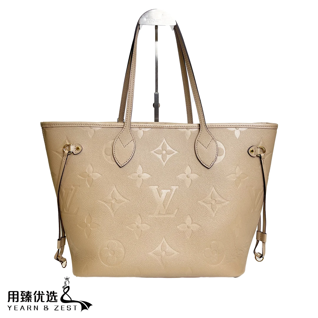 99新 LV LV大象灰neverfull购物袋/芯片款/AD7989266
