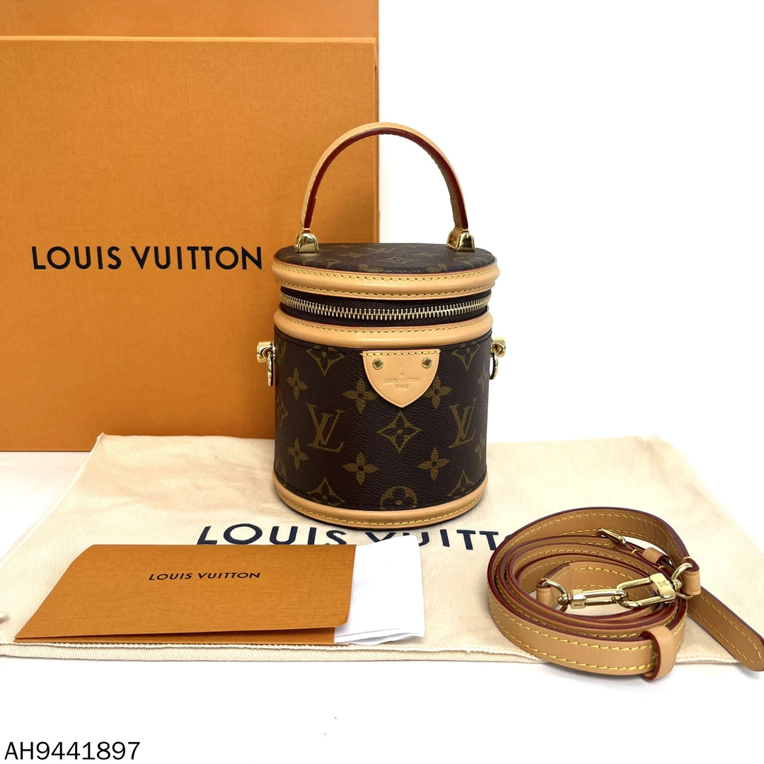 99新 LouisVuitton/路易威登 老花发财桶BB AH9441897