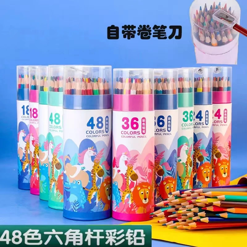 3151 卓艺48色彩色铅笔桶装