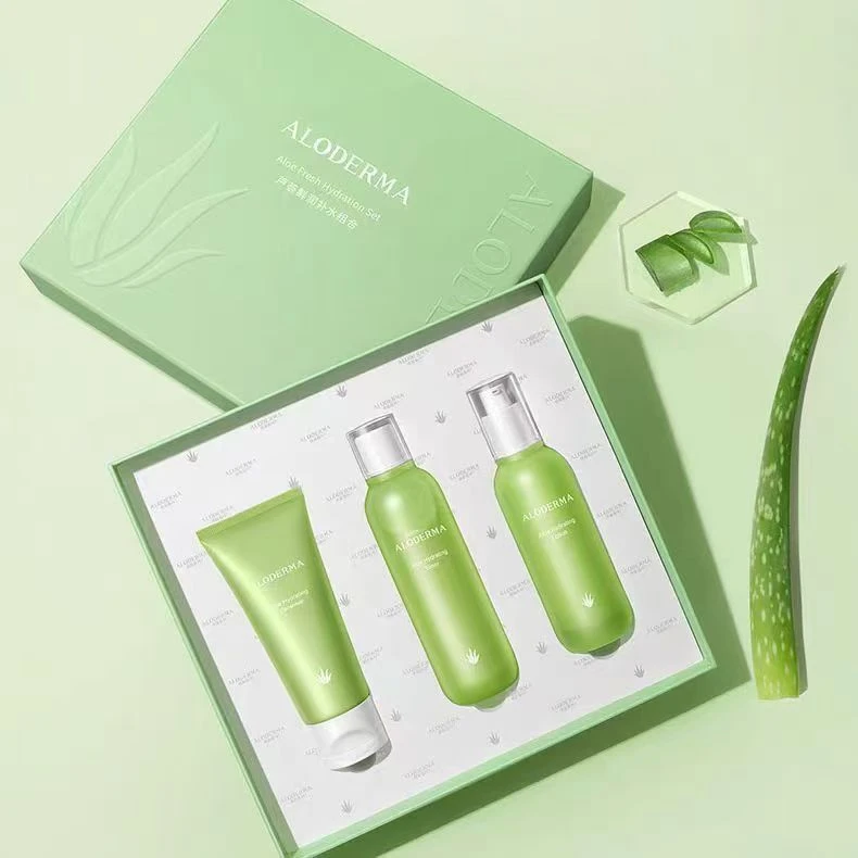 瑷露德玛芦荟鲜润补水组合（100g洁面+120ml水+100g乳）临期品