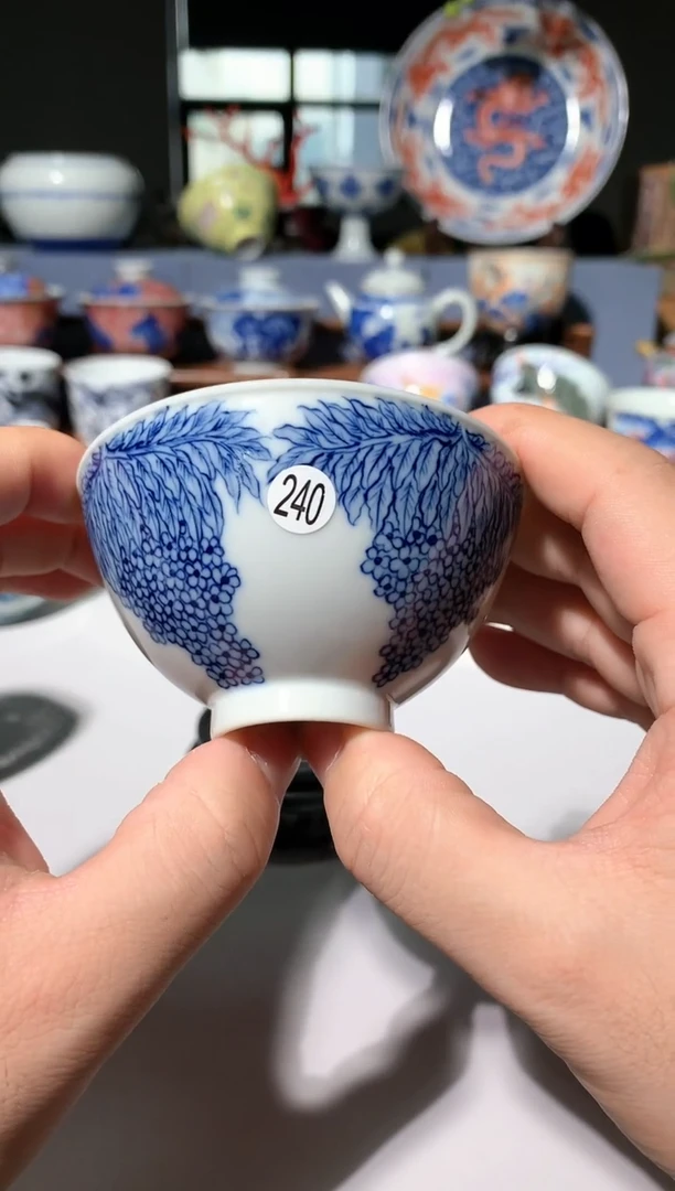 【闪购商品】杯240青花梨花单杯一只