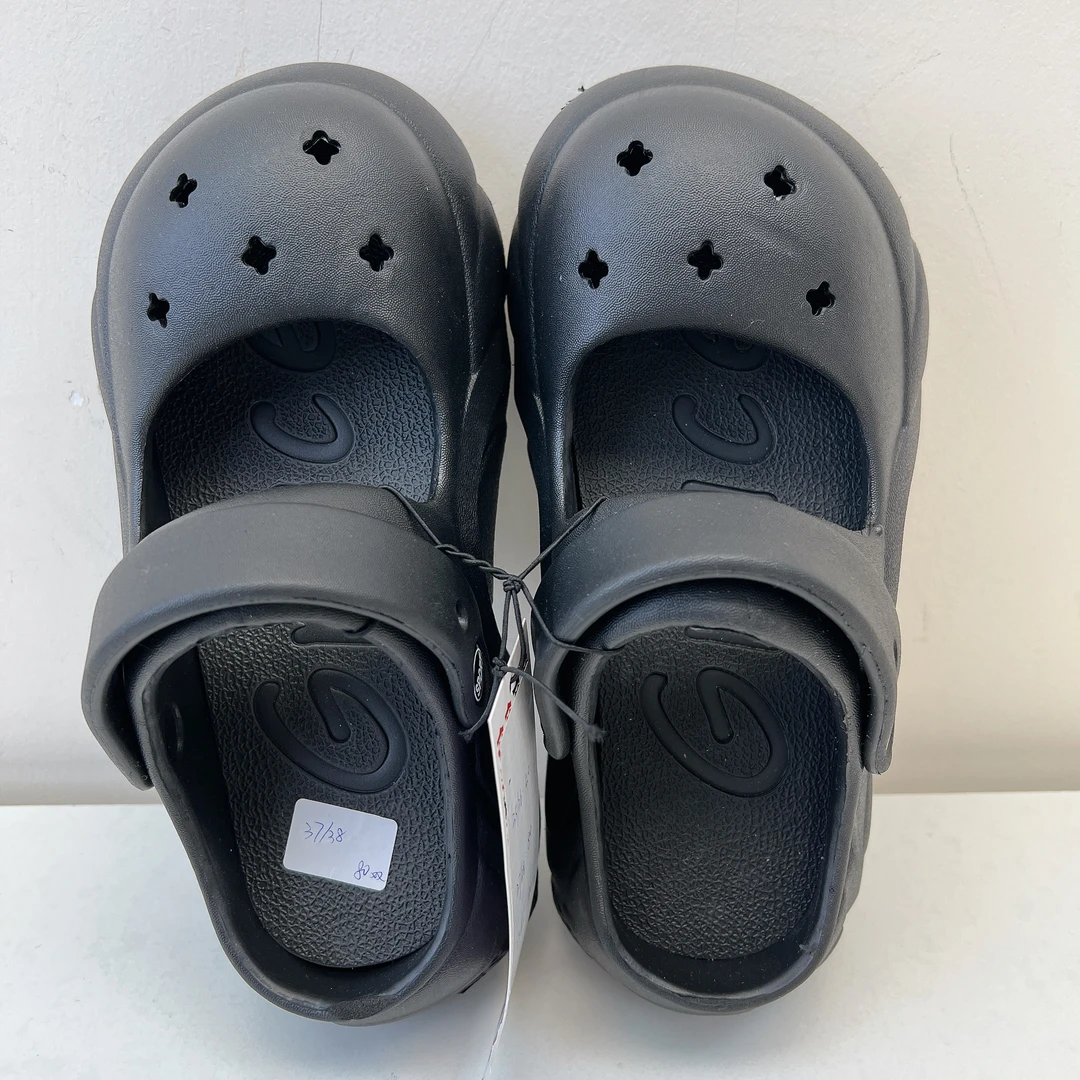 54758  微瑕黑色EVA软底，女士家居拖鞋，35-40可穿