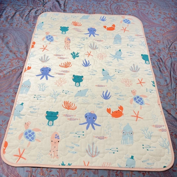 48311 海底世界隔尿垫 ，面料：棉，5个尺寸