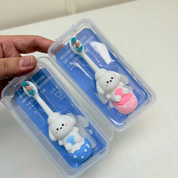 56729 可爱小狗,2支万毛5束儿童牙刷,1-6岁