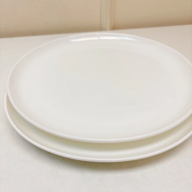 56359 德牌，2个瓷白色骨瓷大圆盘，直径：28cm