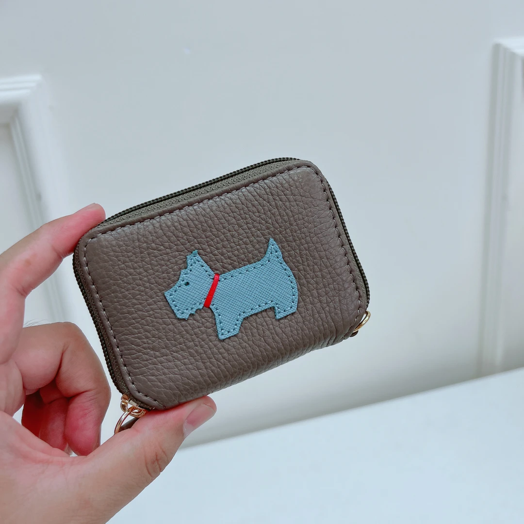 50833 褐色牛皮小卡包，收纳包，零钱包，8x10cm