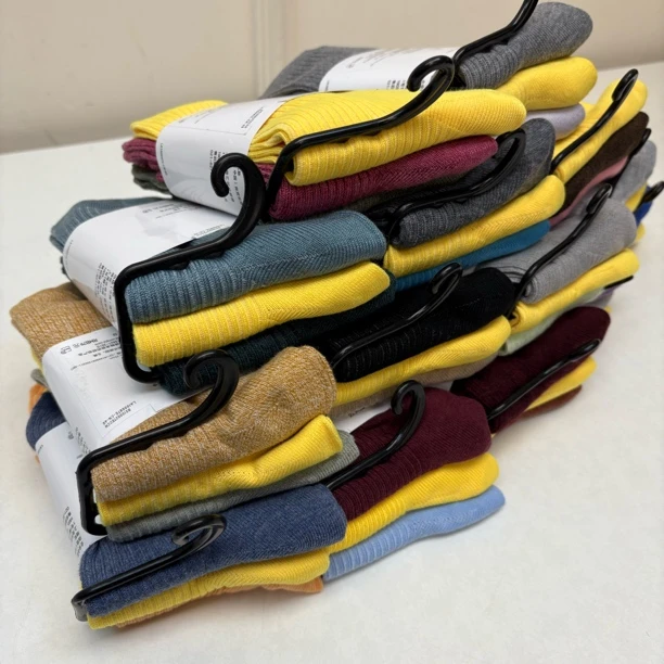 56196 优家，女款6双中腰棉锦袜子，花色多样不指定，长度：23-25cm