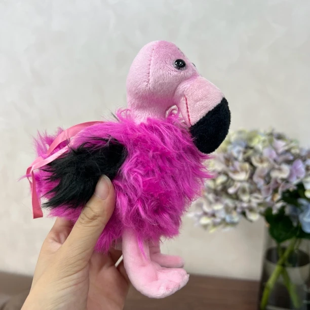 52042 火烈鸟毛绒玩偶摆件1个，尺寸约：17cm