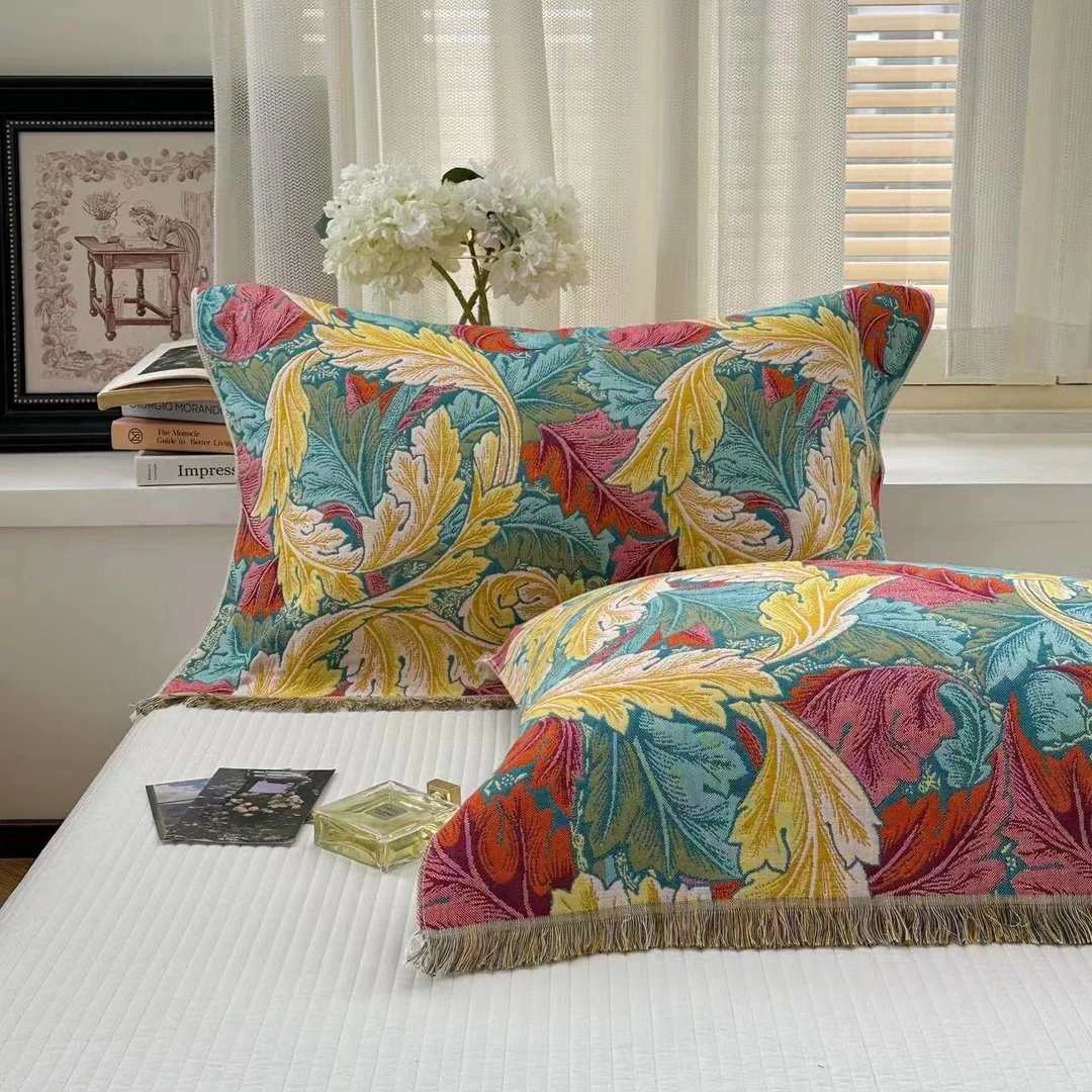 55091 莫里斯，纱布色织棉质枕巾2条，尺寸：52x78cm