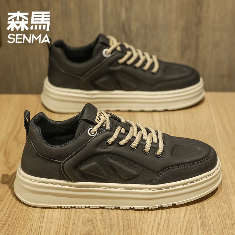 森马男鞋冬季时尚潮流青少年小白鞋厚底增高滑板鞋百搭轻便板鞋男