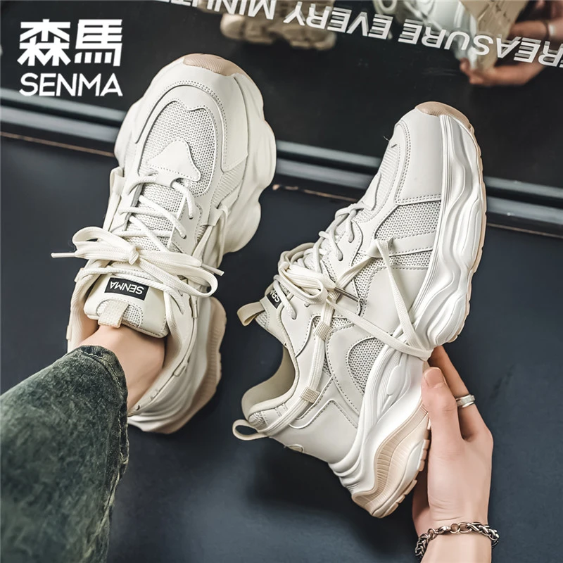森马男鞋夏季厚底潮流百搭增高老爹鞋时尚软底网面韩版运动潮鞋子