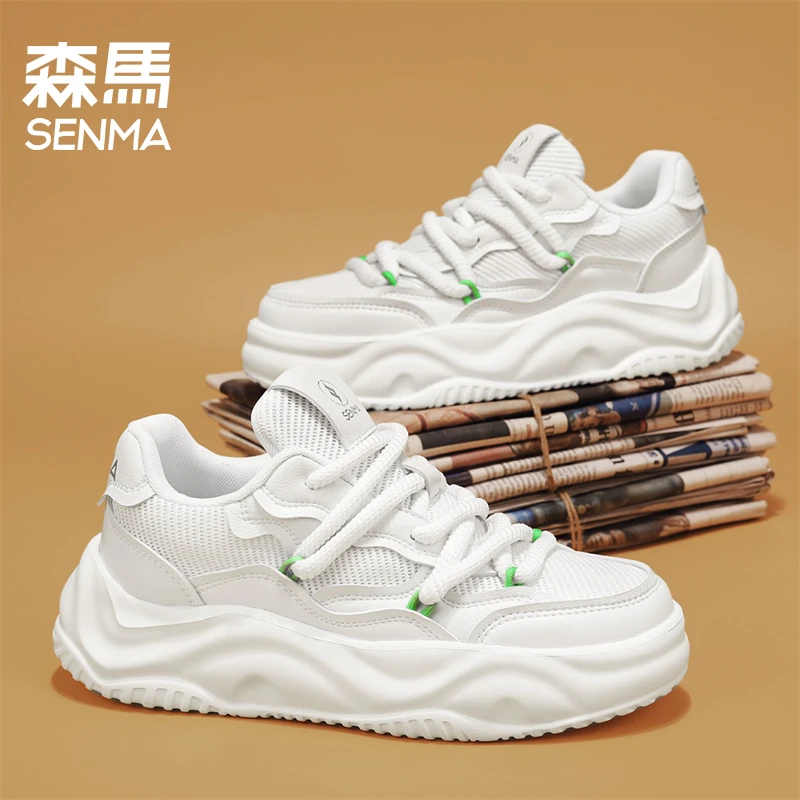 森马男鞋秋冬休闲时尚厚底增高运动板鞋青少年潮流百搭松糕小白鞋