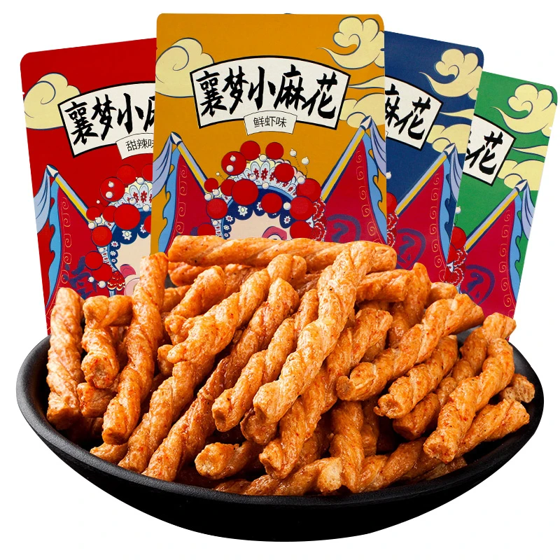 襄梦小麻花甜辣网红爆款办公室休闲小零食酥脆整箱