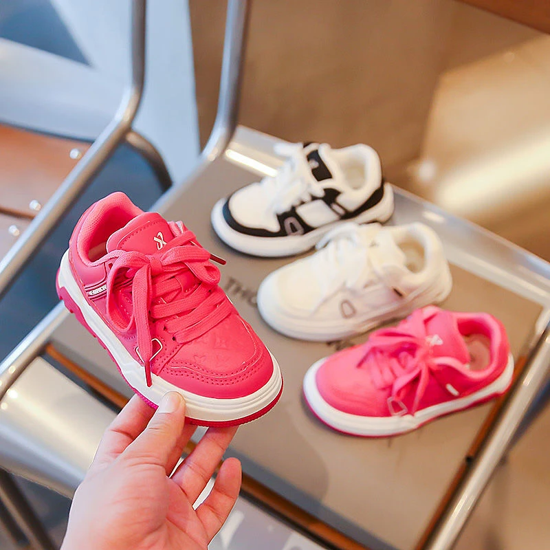 2023秋季单鞋新款休闲中大童软底女童板鞋8095