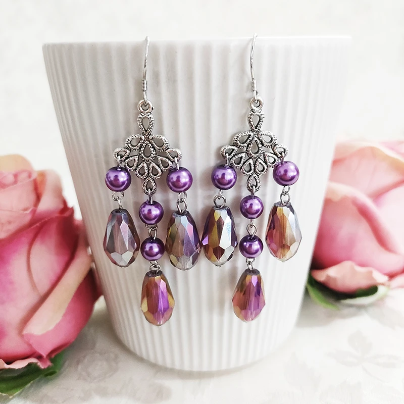 铜合金耳饰 民族风复古气质宫廷风手工耳环3413