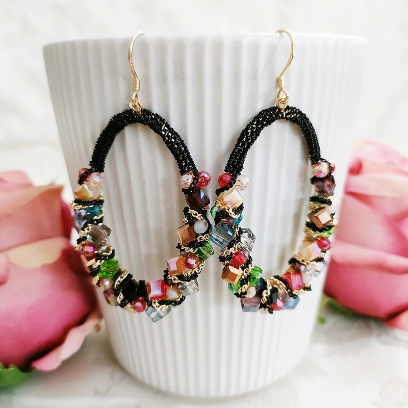 铜合金耳饰 民族风气质手工圈圈流苏耳环2696