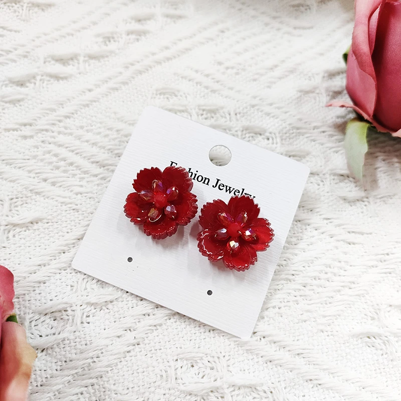 铜合金耳饰 民族风手工花瓣耳钉耳环307